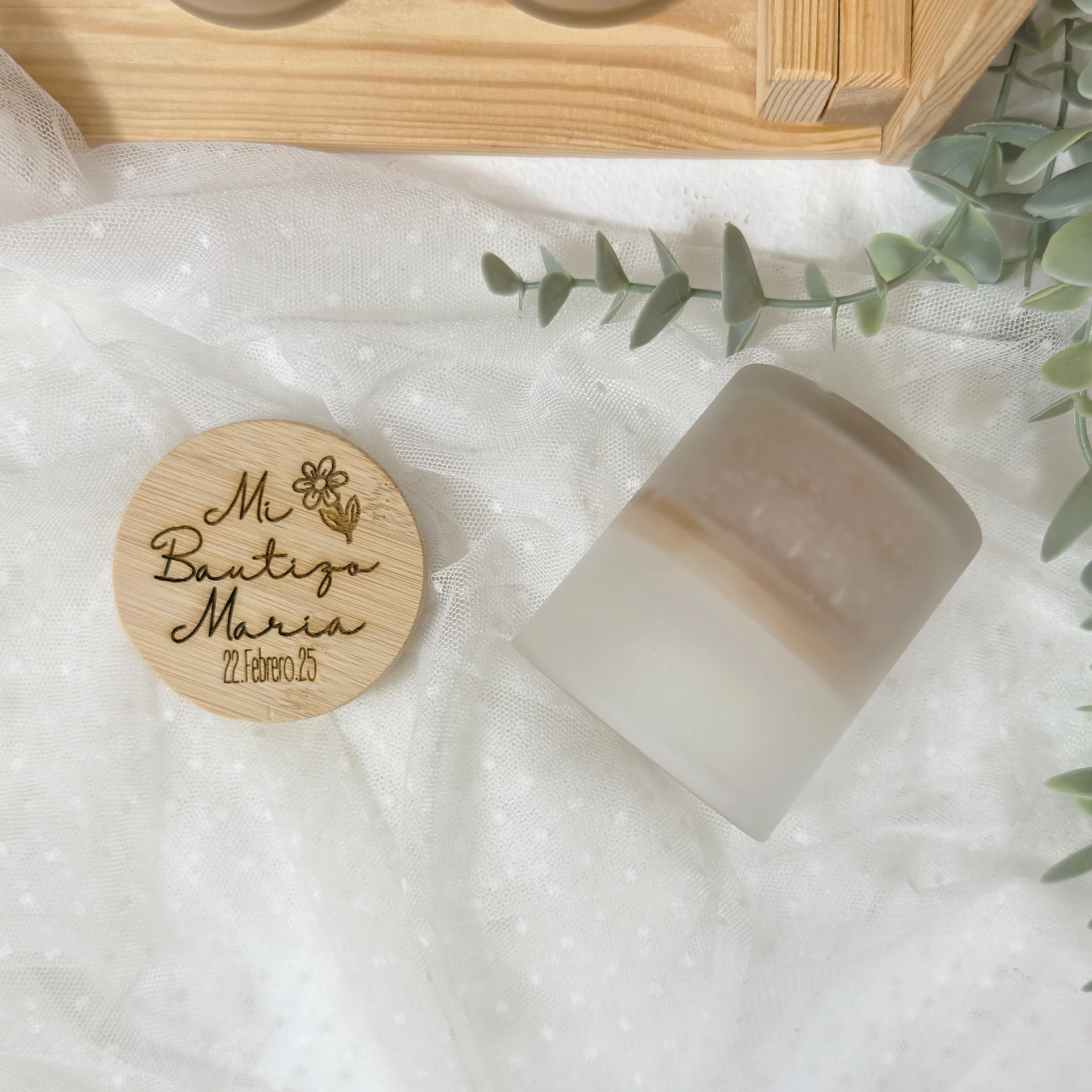 VELA PERSONALIZADA BAUTIZO MODELO MARGARITA
