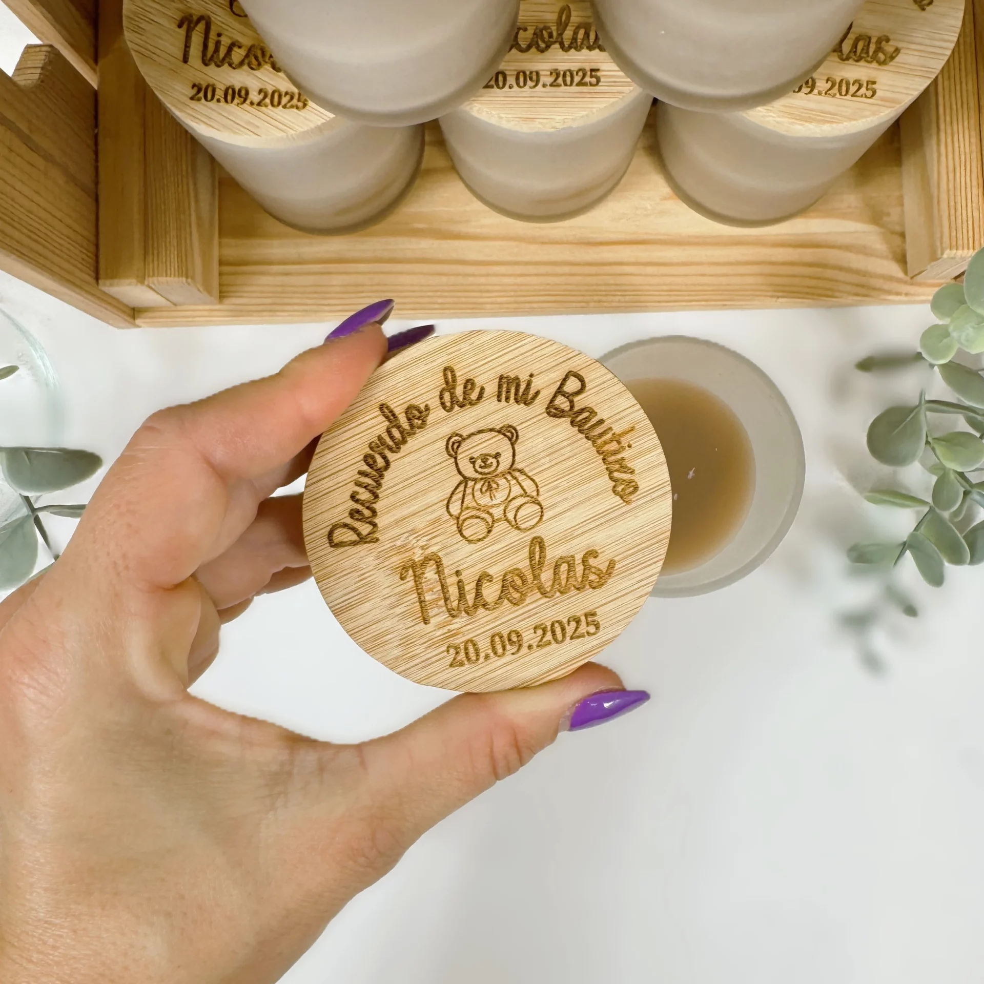 VELA PERSONALIZADA BAUTIZO MODELO OSITO