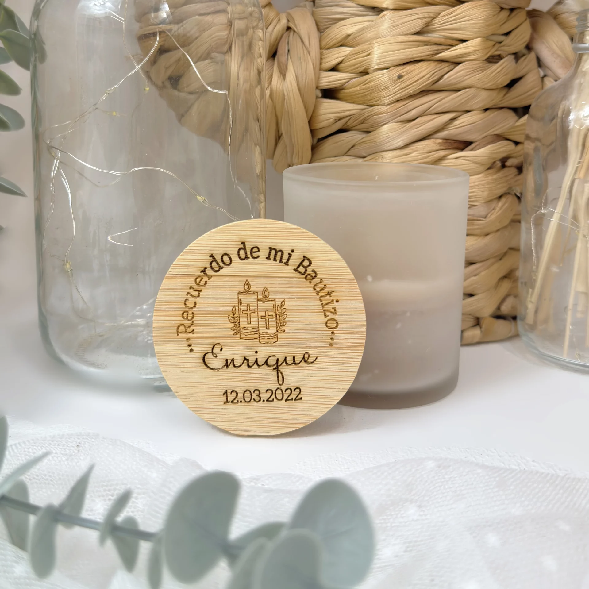 VELA PERSONALIZADA BAUTIZO MODELO VELAS