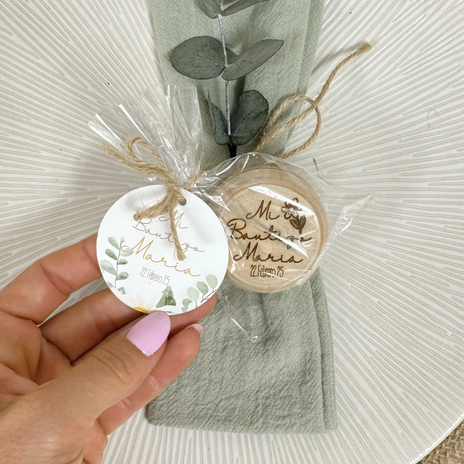 YoYo Bautizo Personalizado de Madera LISTO PARA REGALAR