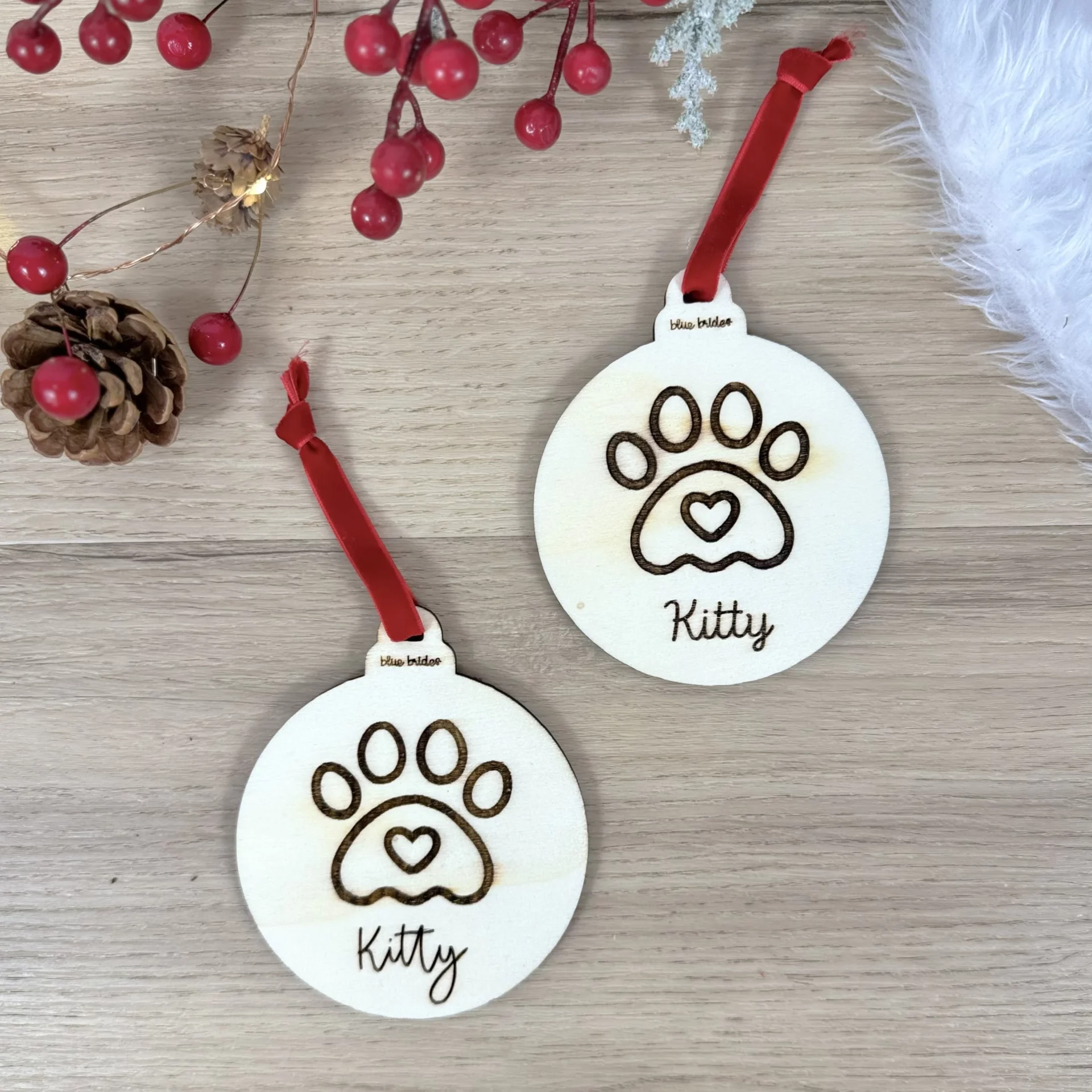 Bola Navidad Mascota Personalizada GRABADA