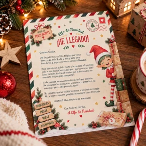 Carta Bienvenida Elfo Navidad