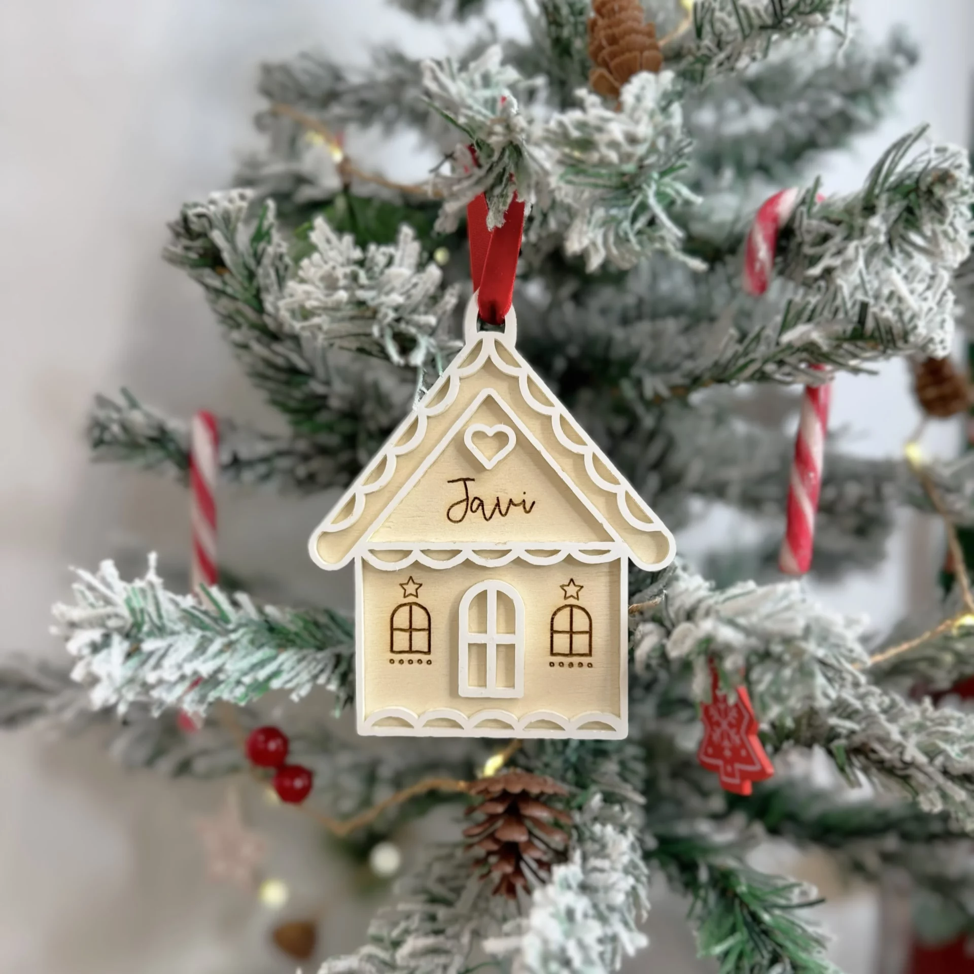 Casita Navidad Personalizada BLANCA