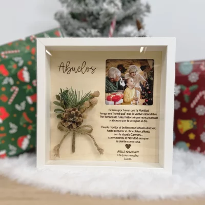 Marco Navidad Personalizado con foto y dedicatoria