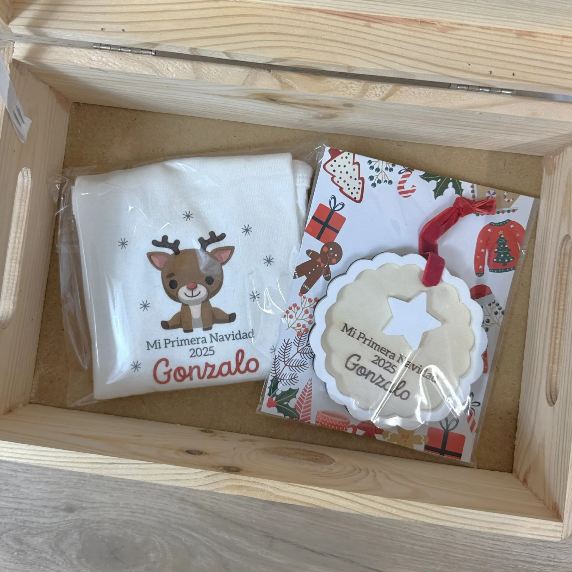 Pack regalo recién nacido Mi Primera Navidad EMPAQUETADO