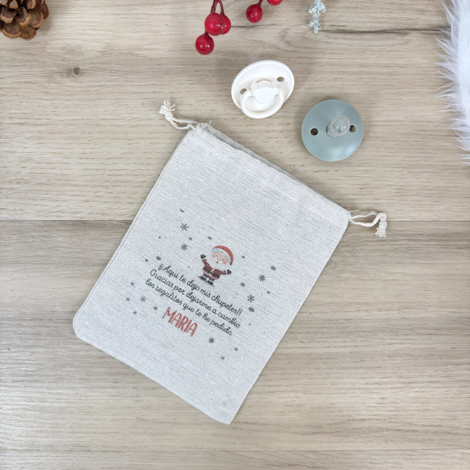 Saquito Adios Chupete Navidad MARIA