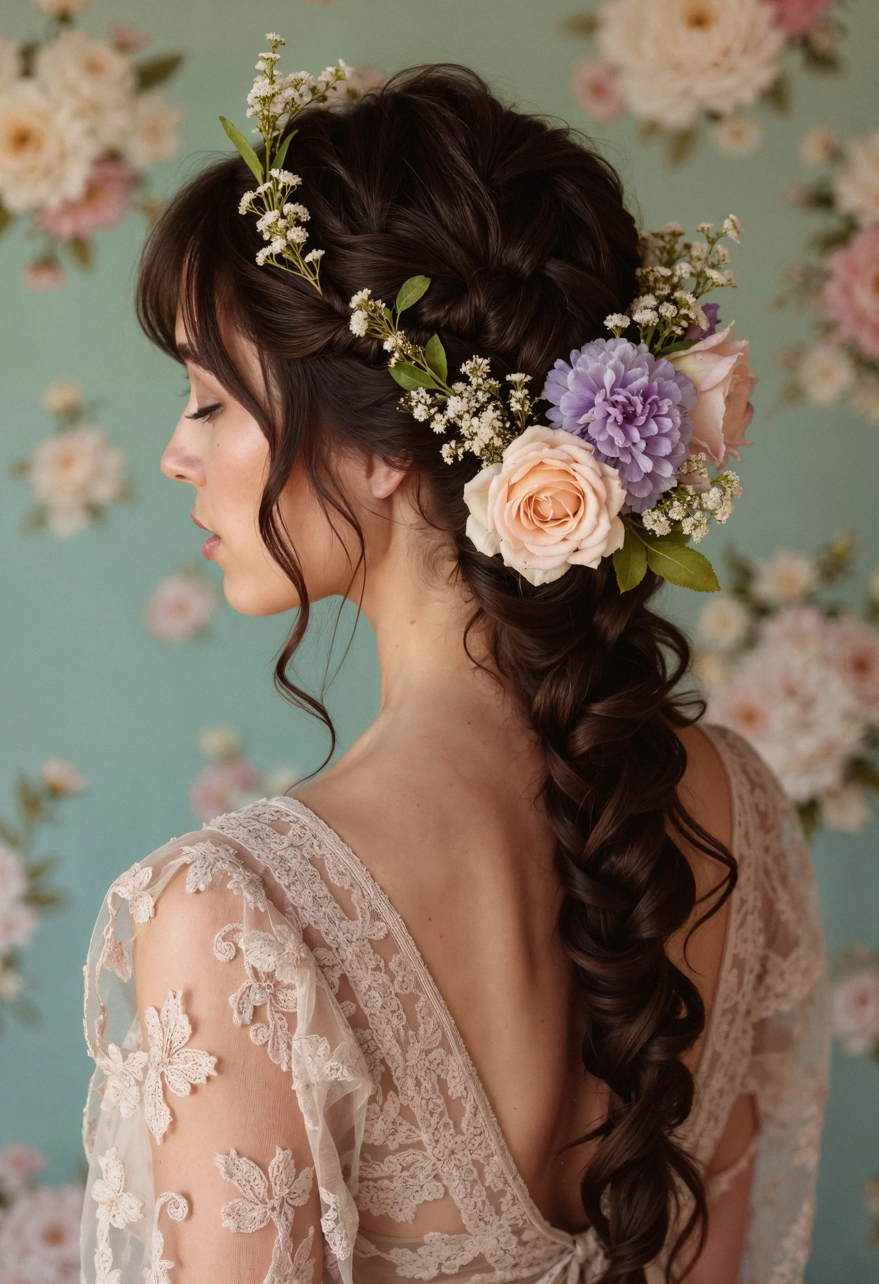 Trenza deshecha para novia con estilo boho y acabado natural_jpg