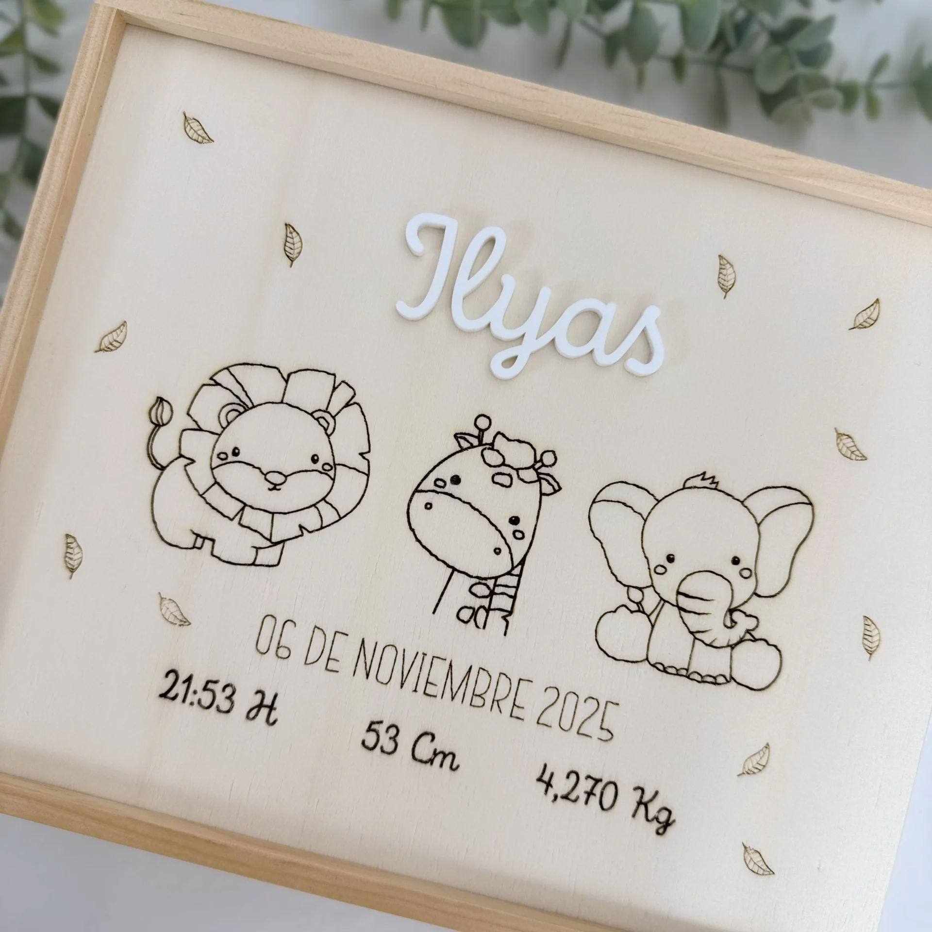 caja recuerdos nacimiento bebe diseño animales
