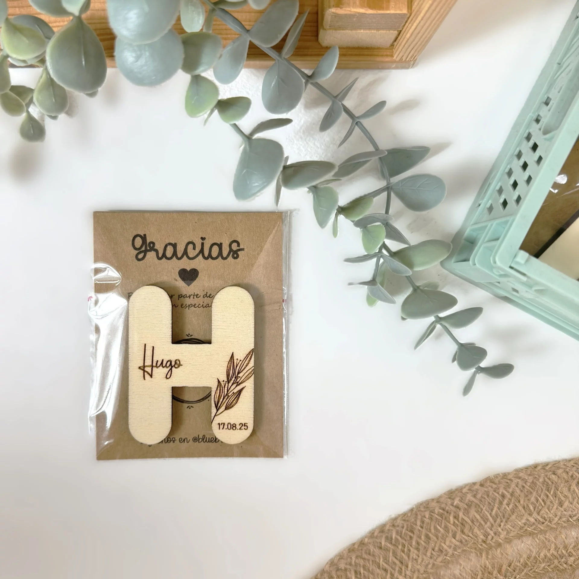 iman inicial madera personalizado detalle comunion