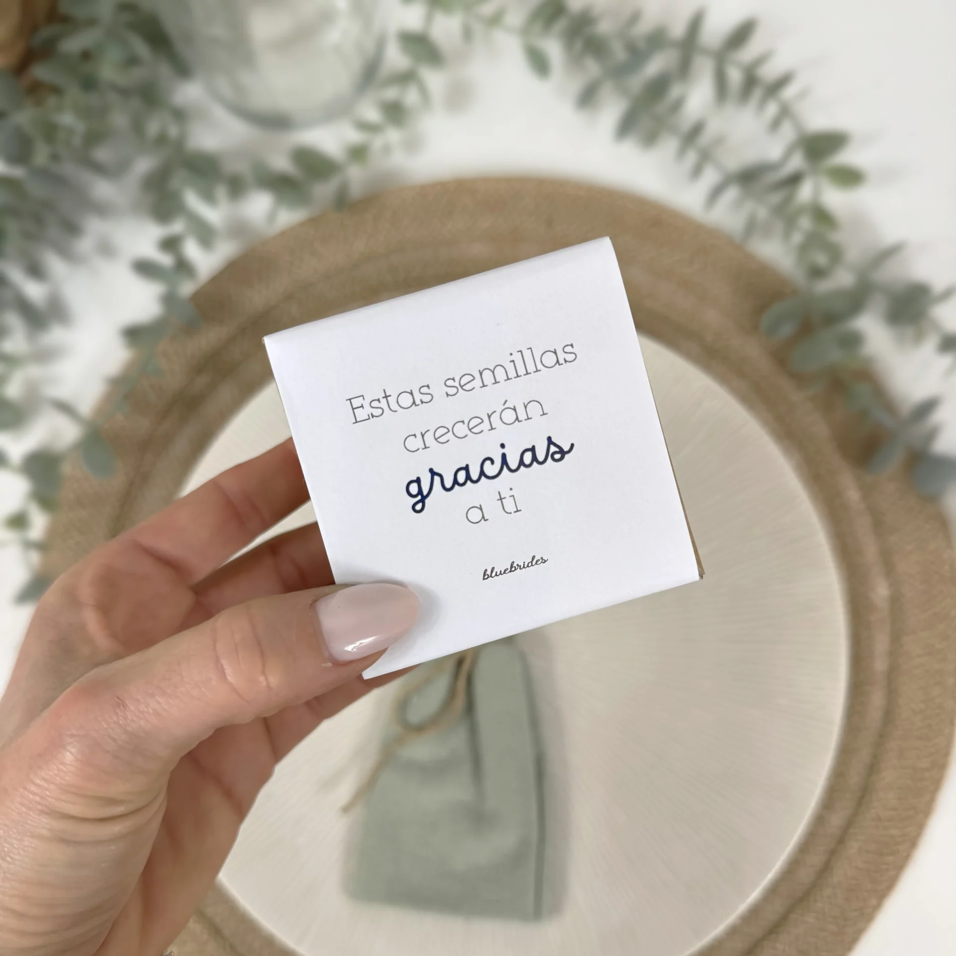 Maceta detalle invitados bautizo personalizada FRASE