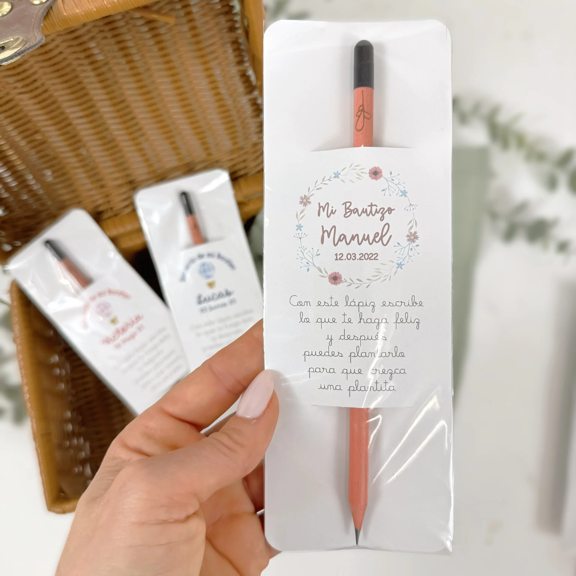 lapices plantables bautizo listos para regalar