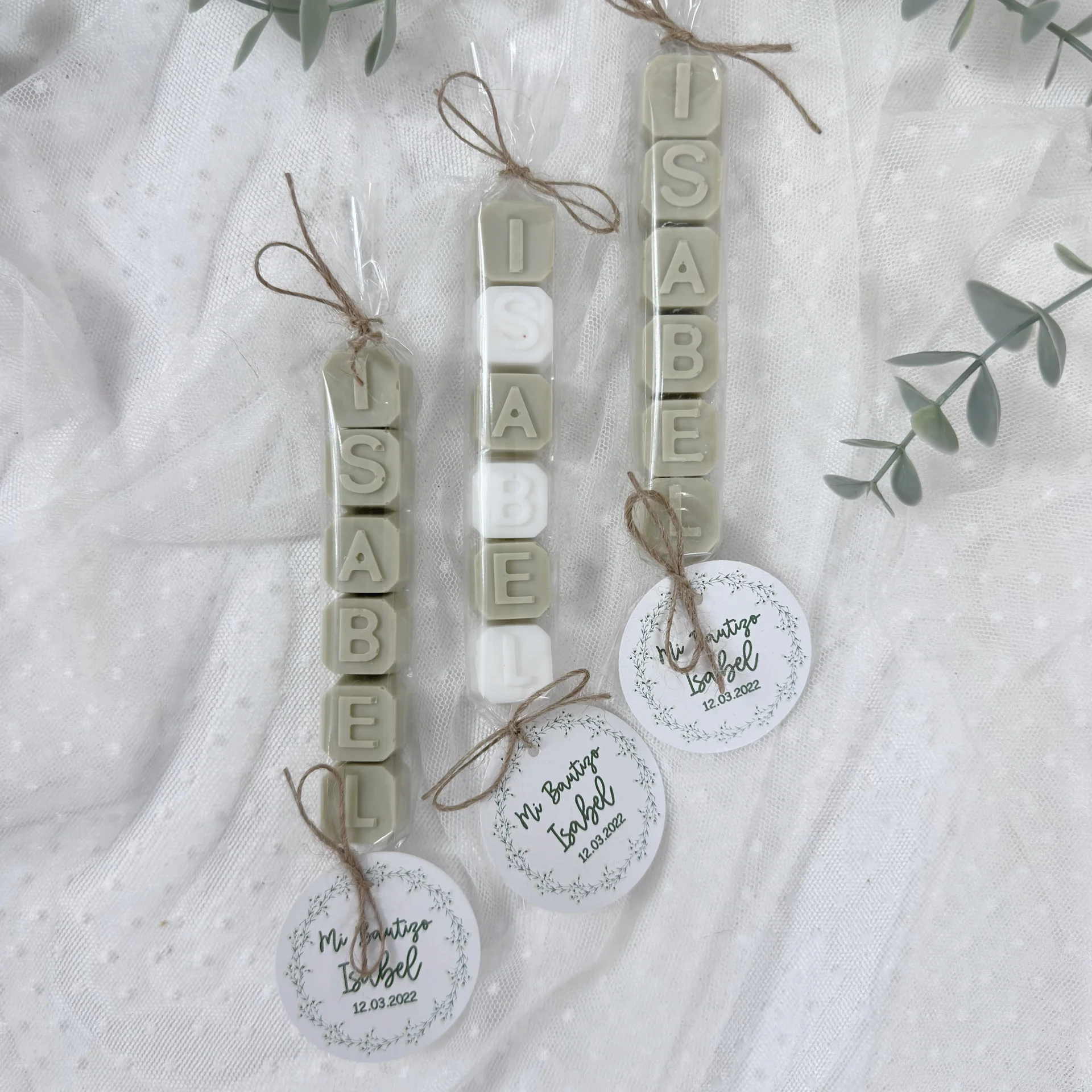 jabones personalizados bautizo con nombre