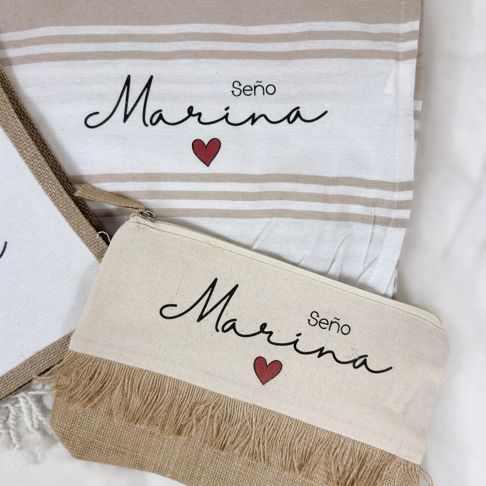 Pack de playa personalizado para profesora