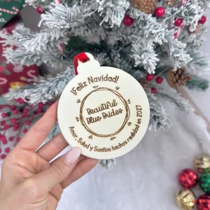 Bola de Navidad corporativa personalizada con logo de empresa