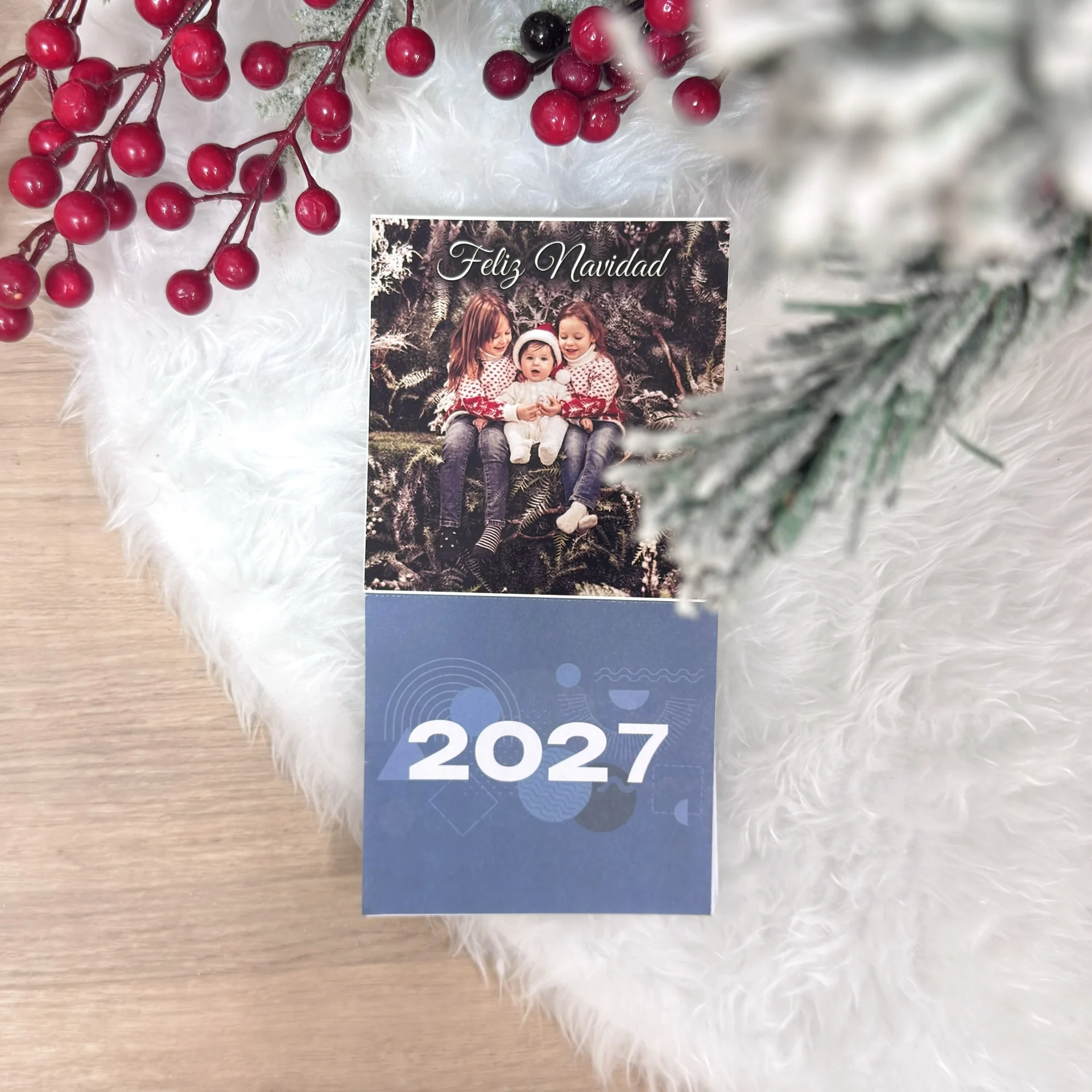 Calendario de nevera 2027 personalizado con foto familiar