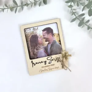 Marco Sois los Siguientes personalizado en madera con foto y ramito