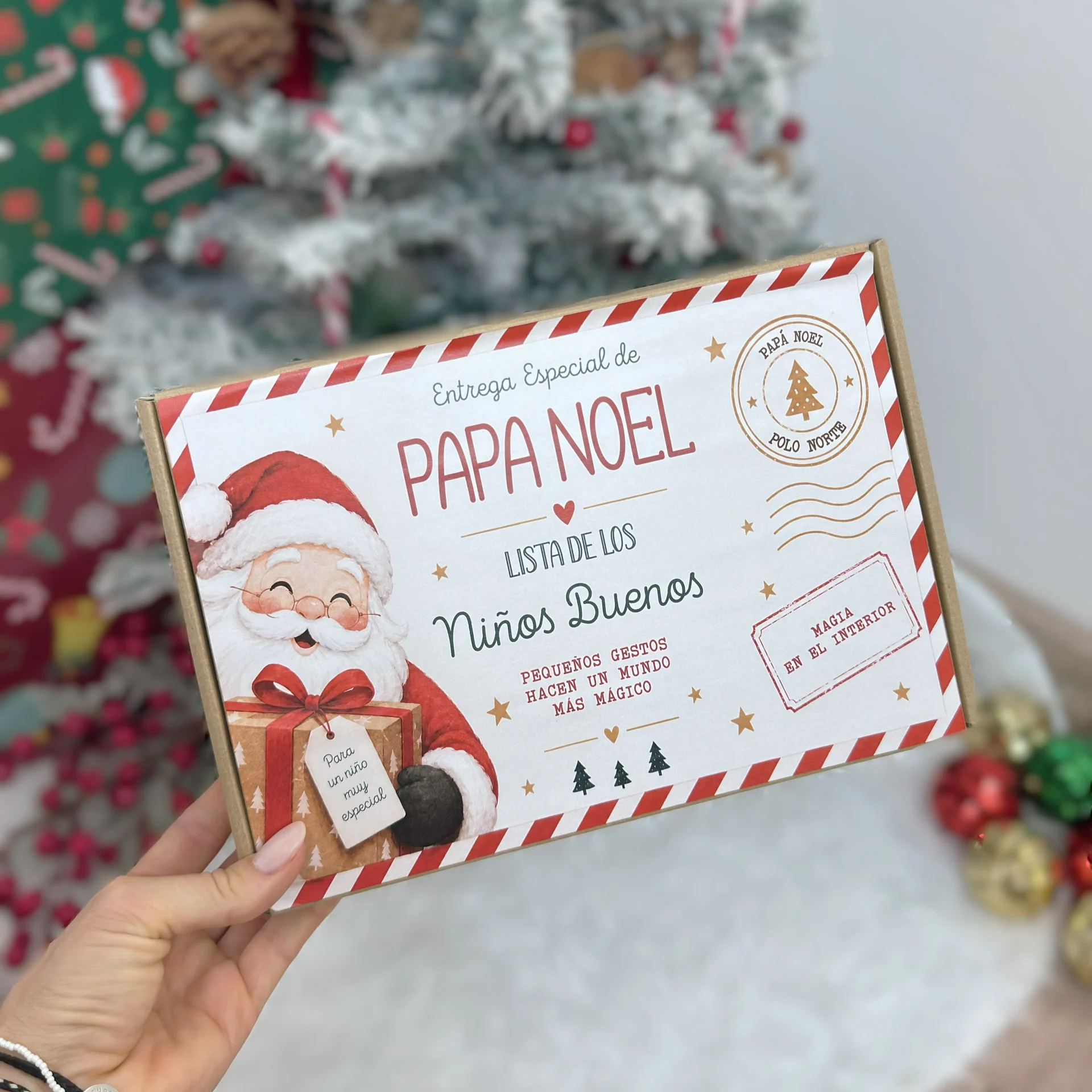 Caja regalo Medalla de los Niños Buenos de Papá Noel