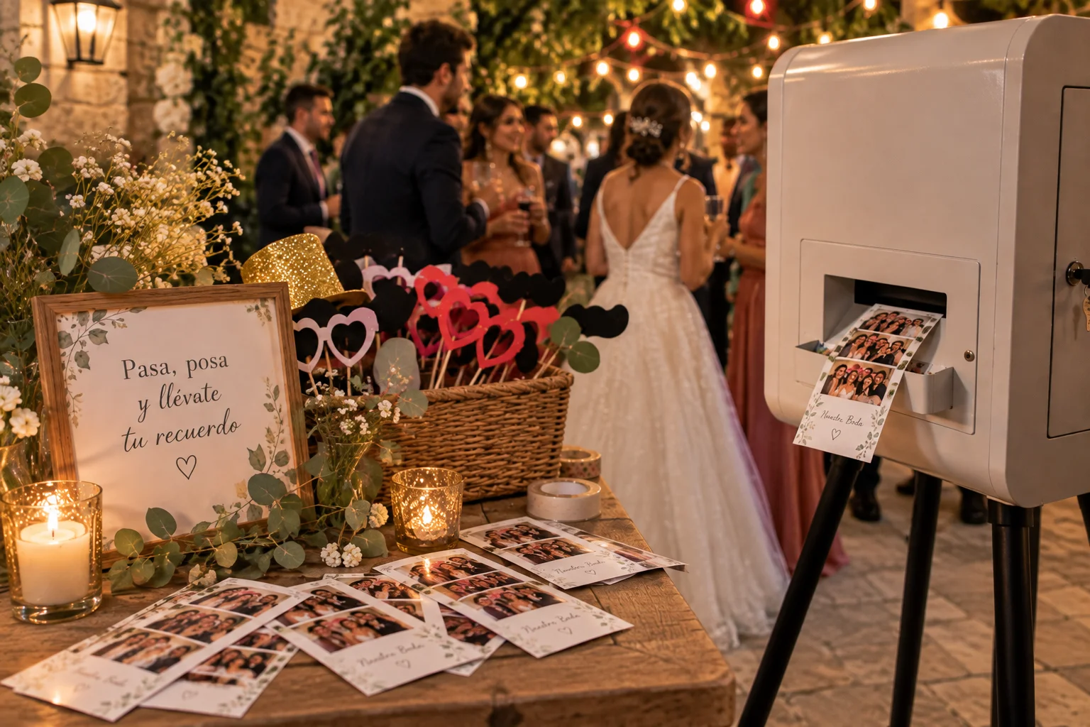 Rincón de recuerdos de boda